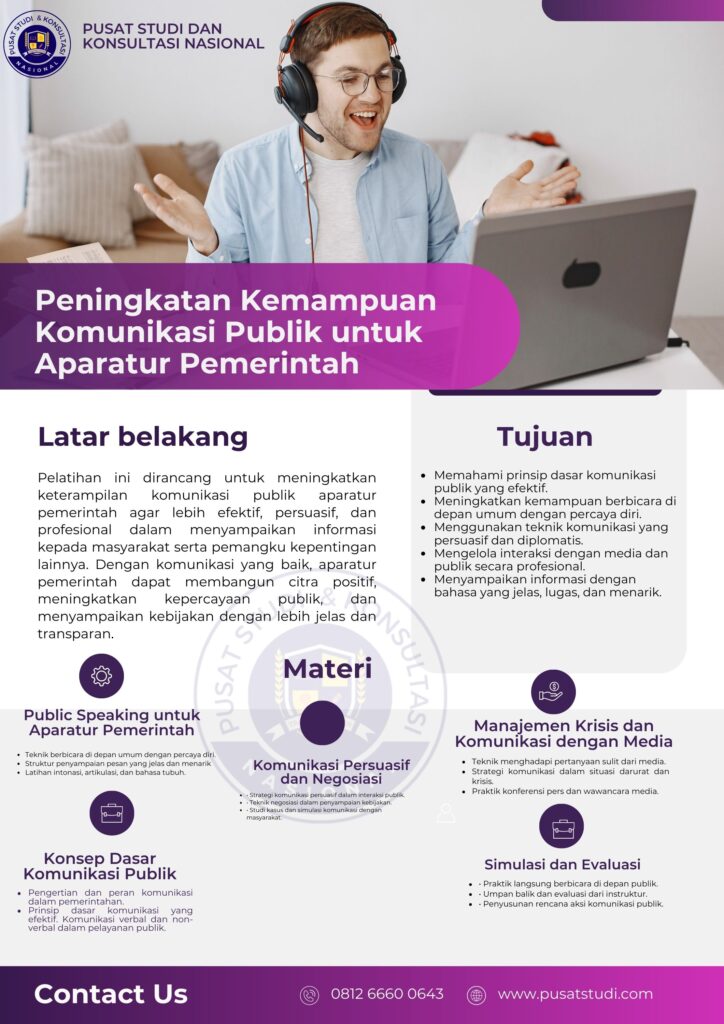 Pelatihan Peningkatan Kemampuan Komunikasi Publik untuk Aparatur Pemerintah