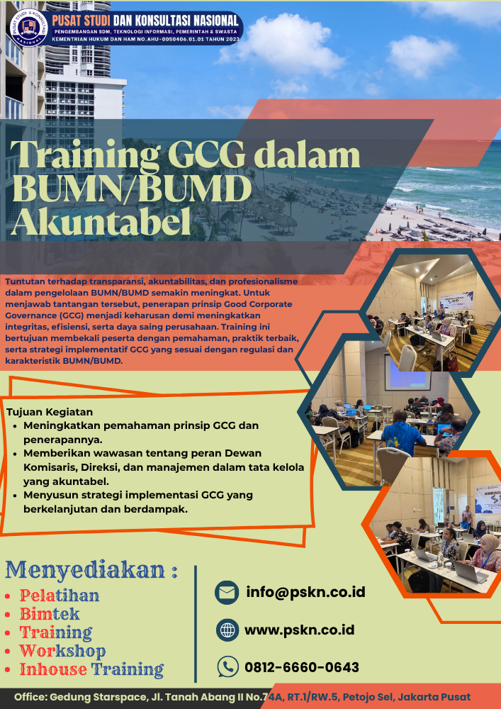Training GCG dalam BUMN/BUMD Akuntabel