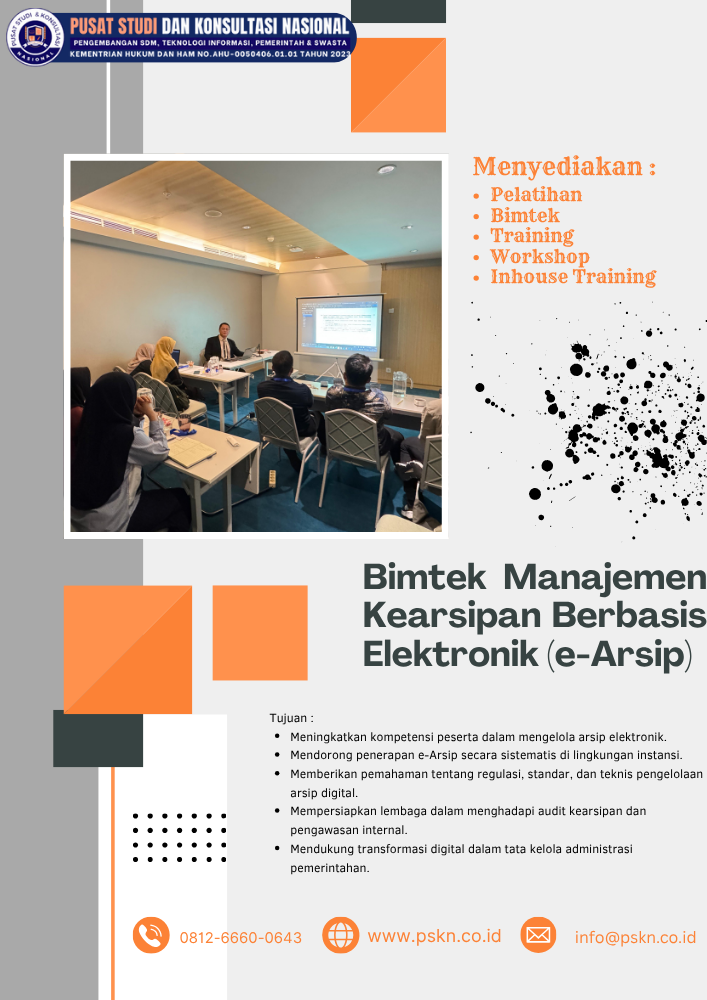 Bimtek Manajemen Kearsipan Berbasis Elektronik (e-Arsip)