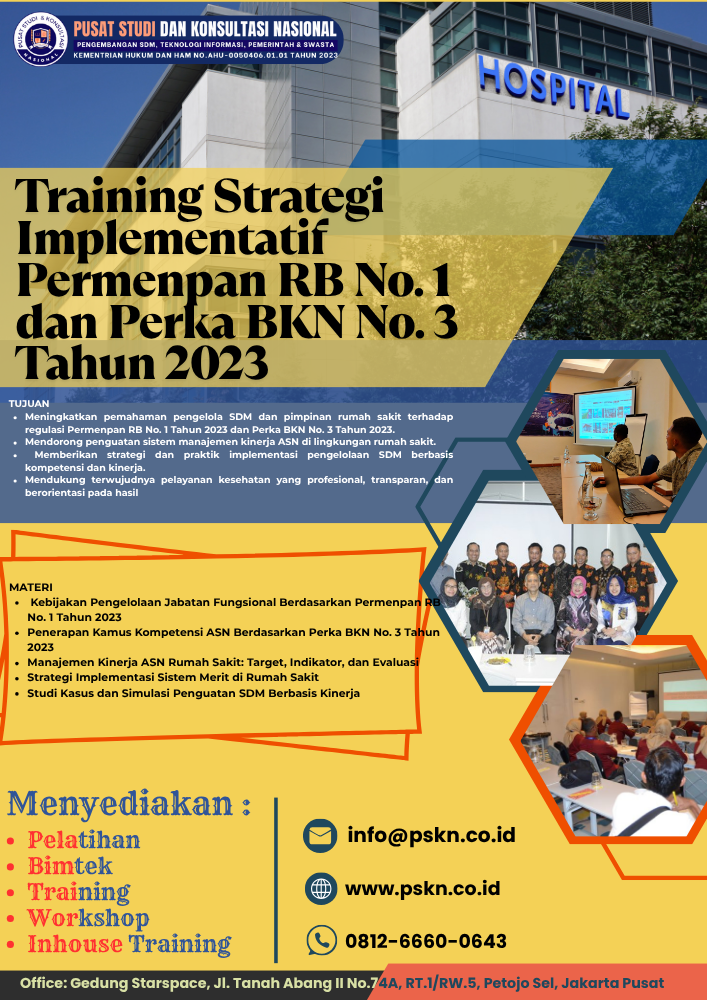 Training Strategi Implementatif Permenpan RB No. 1 dan Perka BKN No. 3 Tahun 2023