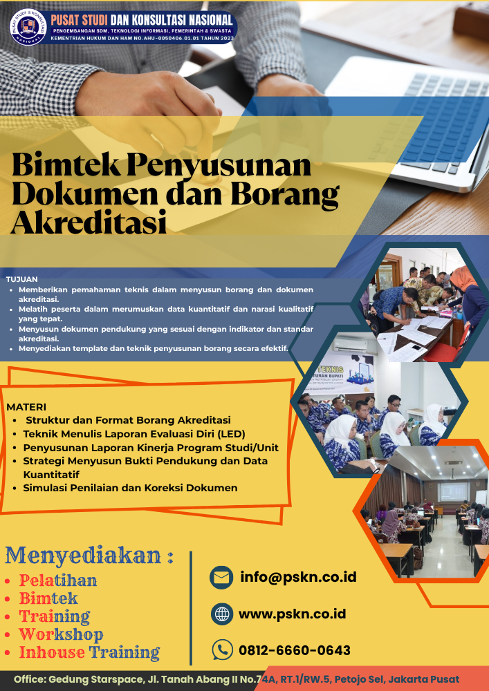 Bimtek Penyusunan Dokumen dan Borang Akreditasi