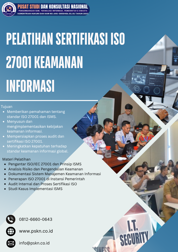 Pelatihan Sertifikasi ISO 27001 Keamanan Informasi