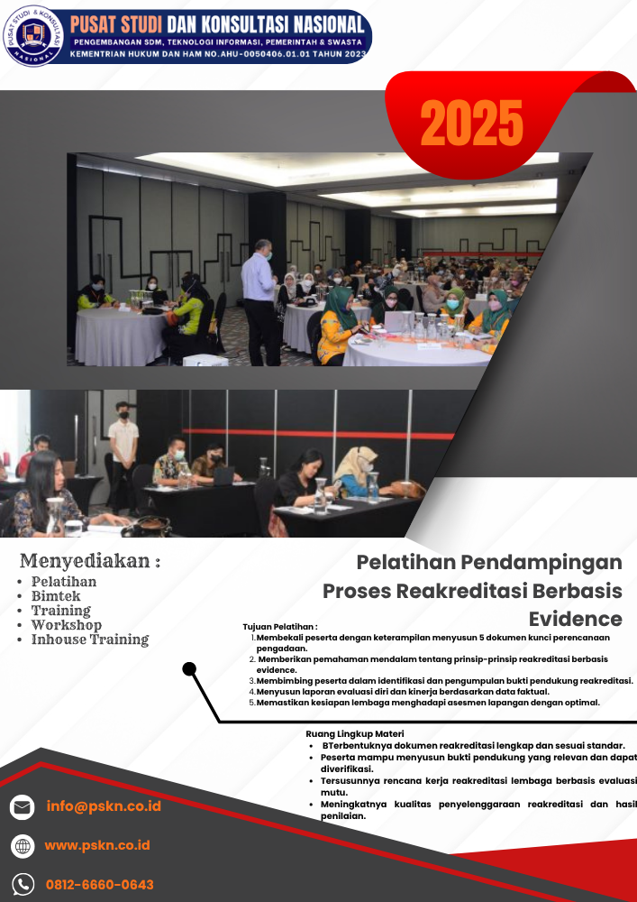 Pelatihan Pendampingan Proses Reakreditasi Berbasis Evidence