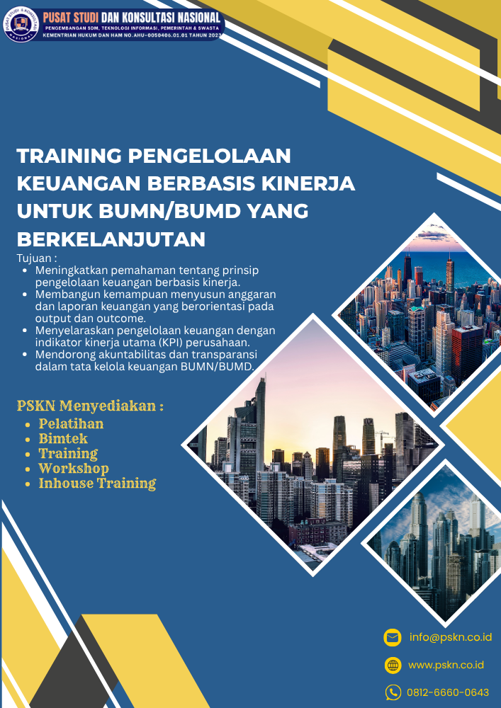 Training Pengelolaan Keuangan Berbasis Kinerja untuk BUMN/BUMD yang Berkelanjutan