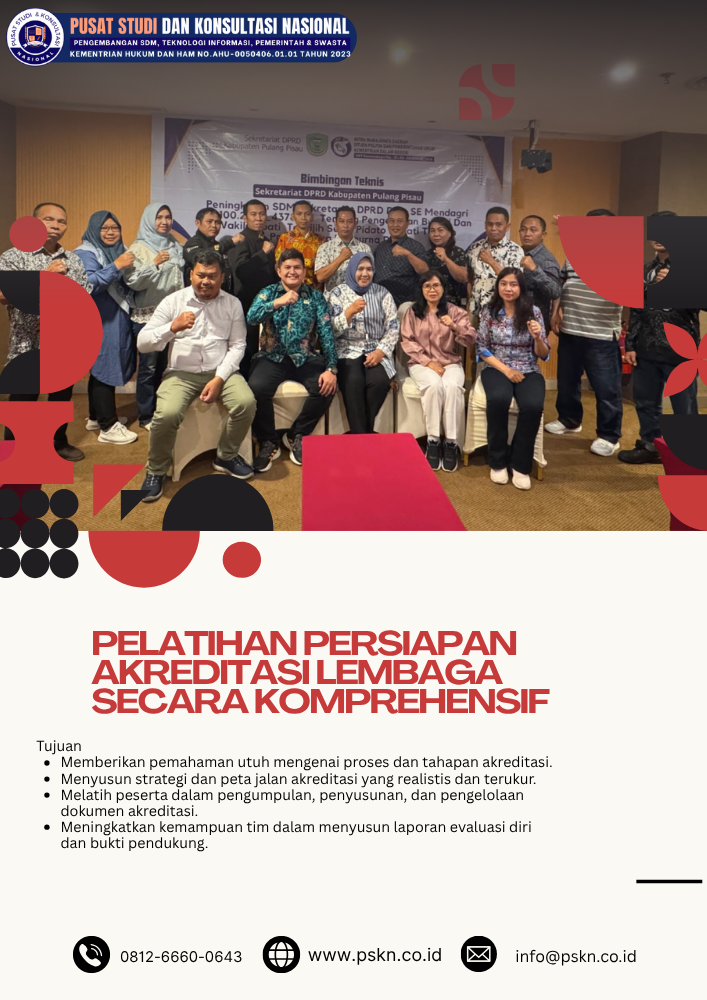 Pelatihan Persiapan Akreditasi Lembaga Secara Komprehensif