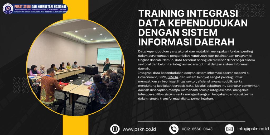 Training Integrasi Data Kependudukan dengan Sistem Informasi Daerah