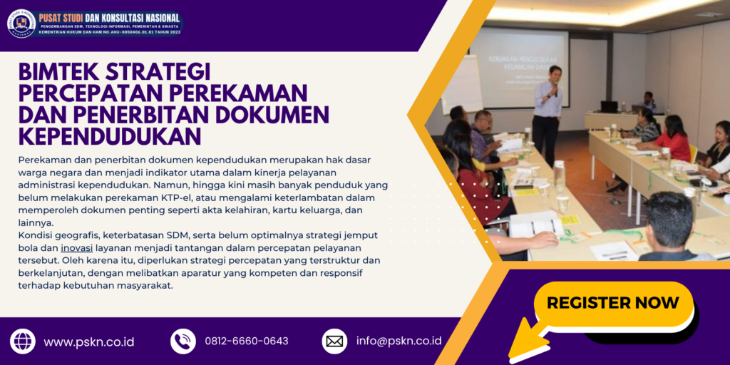 Bimtek Strategi Percepatan Perekaman dan Penerbitan Dokumen Kependudukan