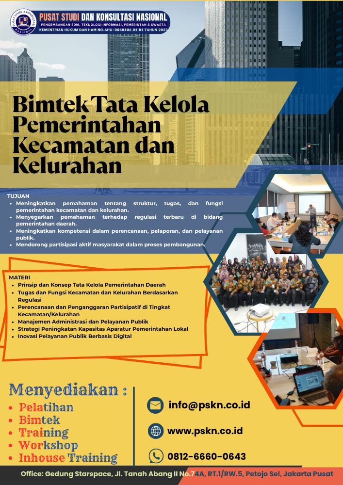 Bimtek Tata Kelola Pemerintahan Kecamatan dan Kelurahan