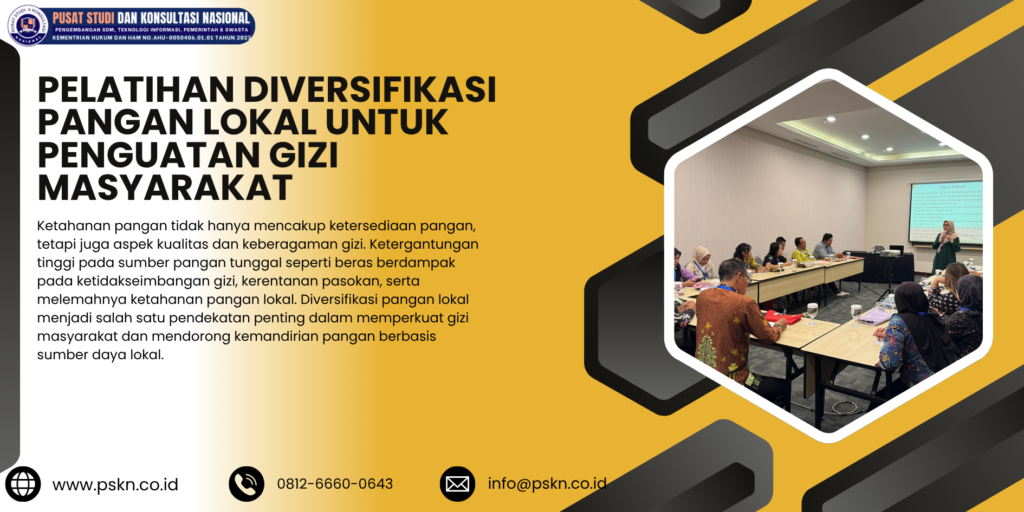 Pelatihan Diversifikasi Pangan Lokal untuk Penguatan Gizi Masyarakat