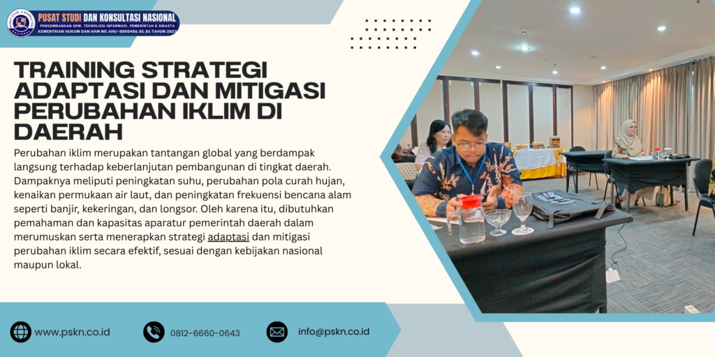 Training Strategi Adaptasi dan Mitigasi Perubahan Iklim di Daerah