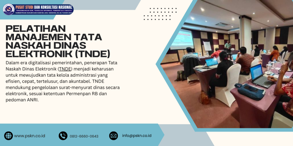 Pelatihan Manajemen Tata Naskah Dinas Elektronik (TNDE)