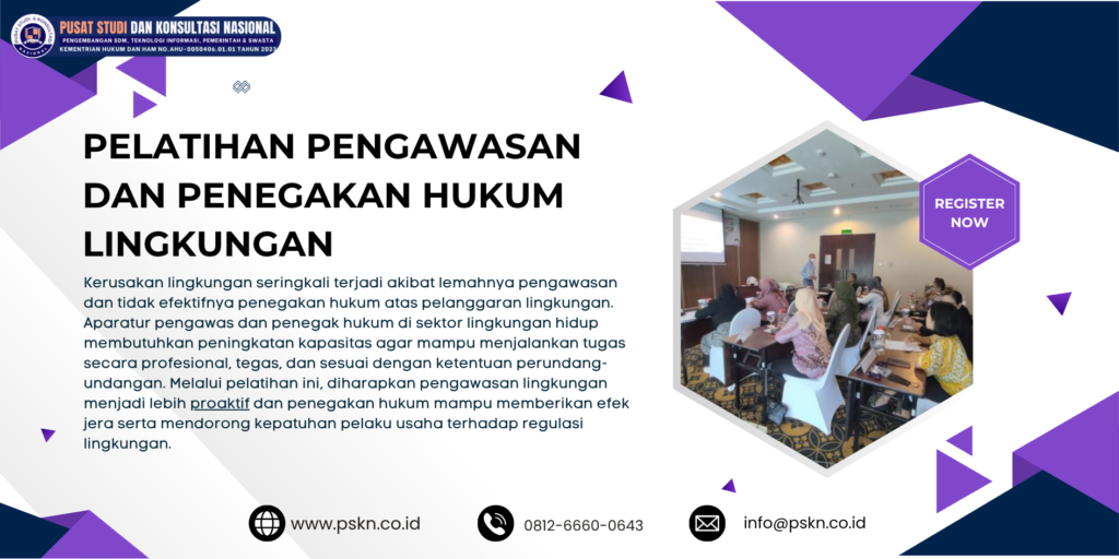 Pelatihan Pengawasan dan Penegakan Hukum Lingkungan