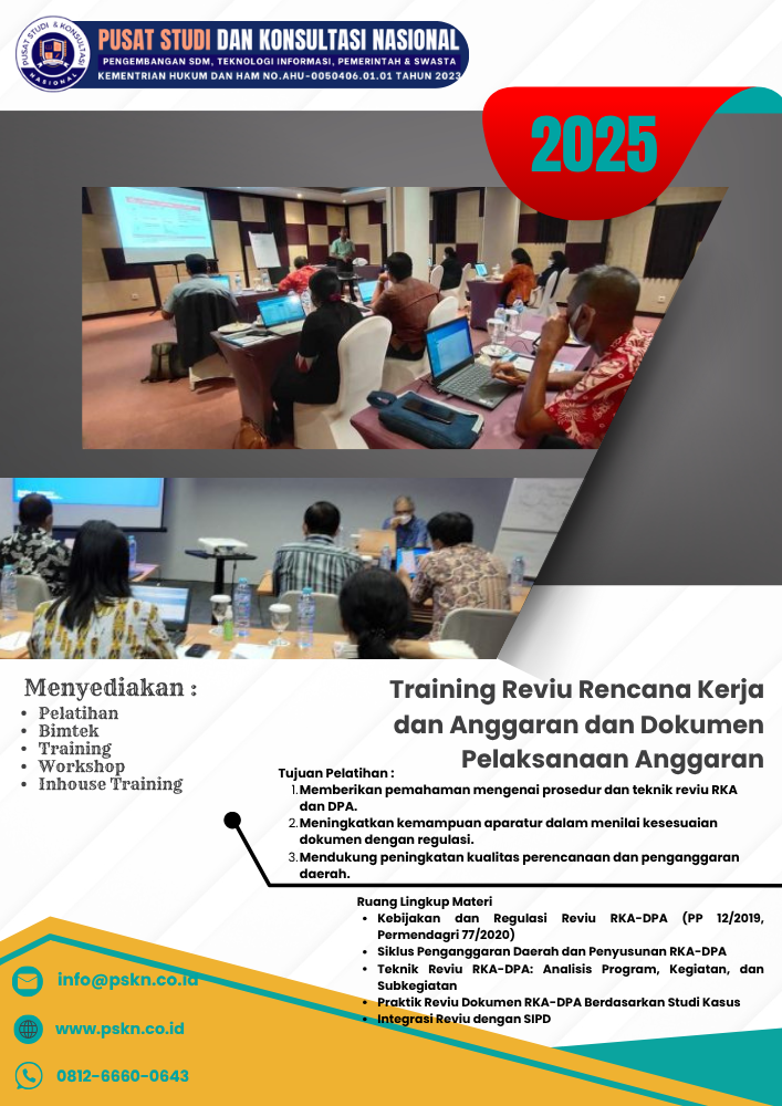 Training Reviu Rencana Kerja dan Anggaran dan Dokumen Pelaksanaan Anggaran