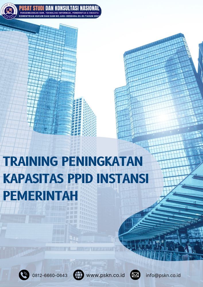 Training Peningkatan Kapasitas PPID Instansi Pemerintah