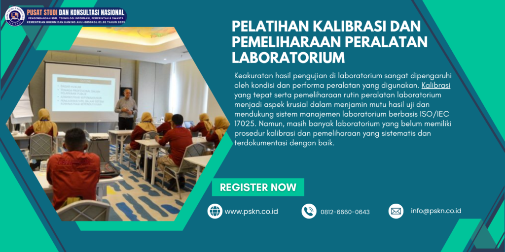 Pelatihan Kalibrasi dan Pemeliharaan Peralatan Laboratorium