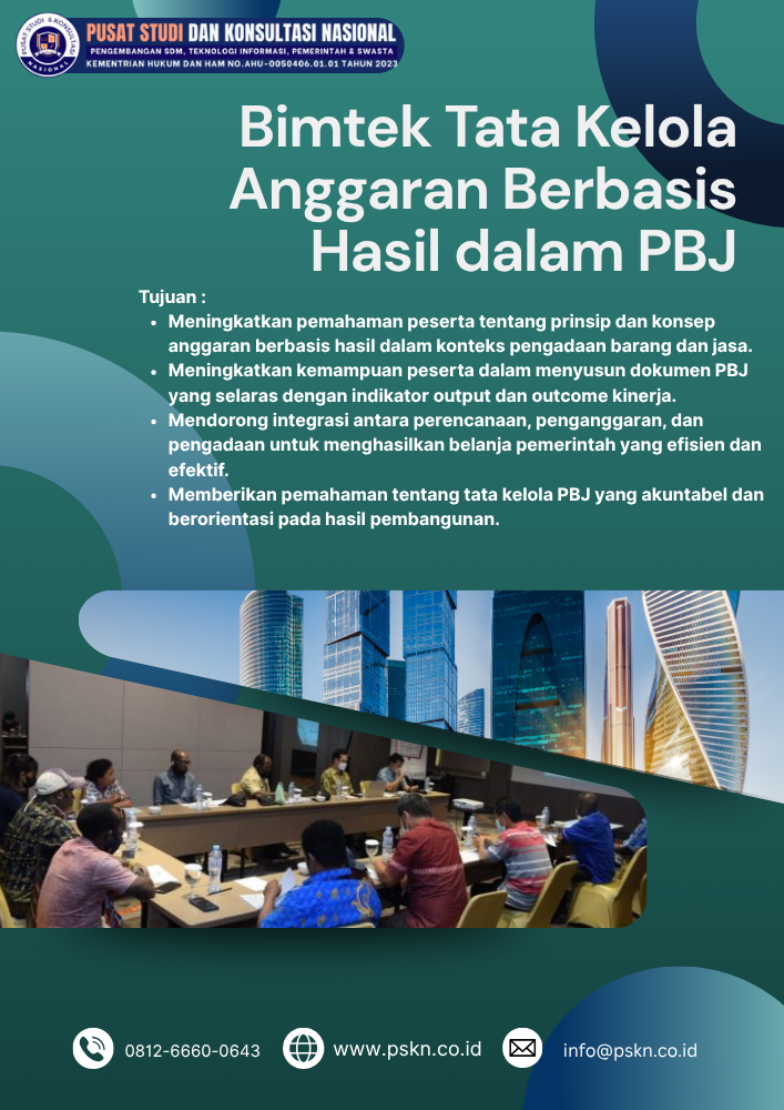 Bimtek Tata Kelola Anggaran Berbasis Hasil dalam PBJ