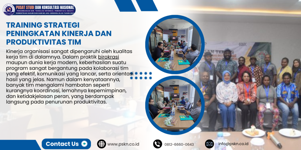 Training Strategi Peningkatan Kinerja dan Produktivitas Tim