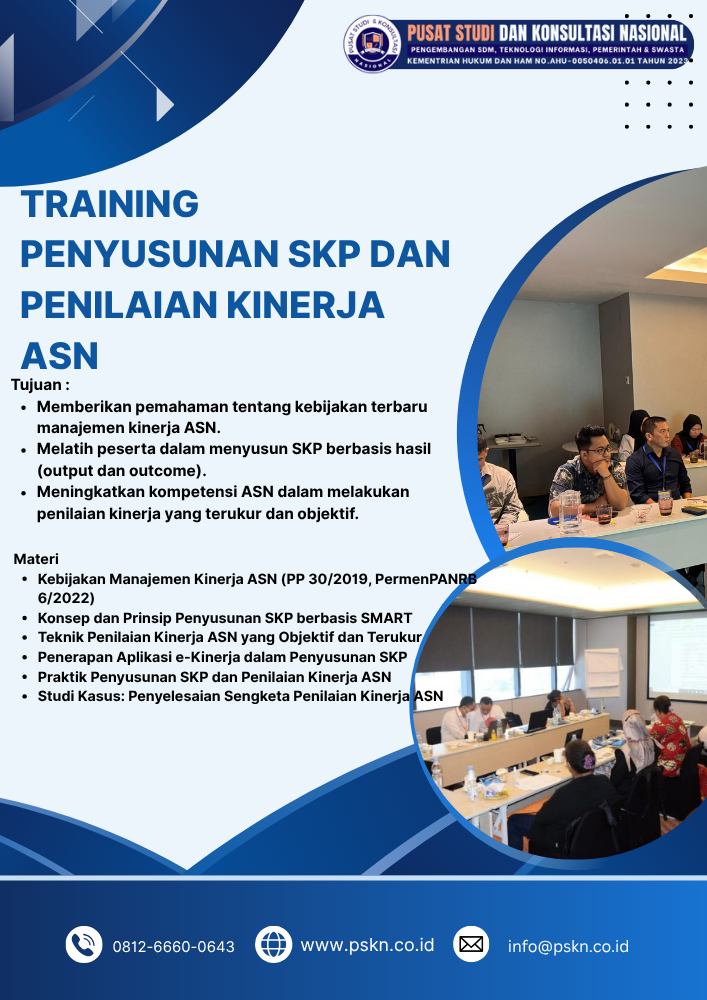 Training Penyusunan SKP dan Penilaian Kinerja ASN
