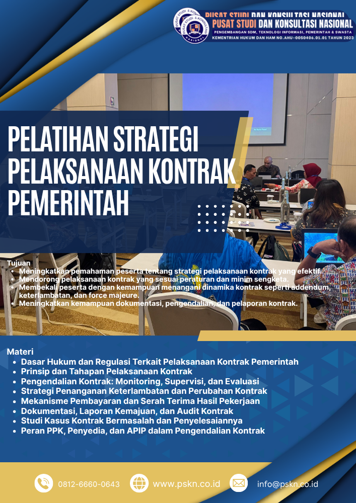 Pelatihan Strategi Pelaksanaan Kontrak Pemerintah