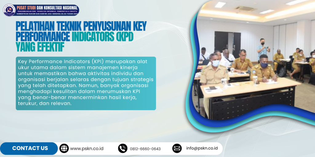Pelatihan Teknik Penyusunan Key Performance Indicators (KPI) yang Efektif