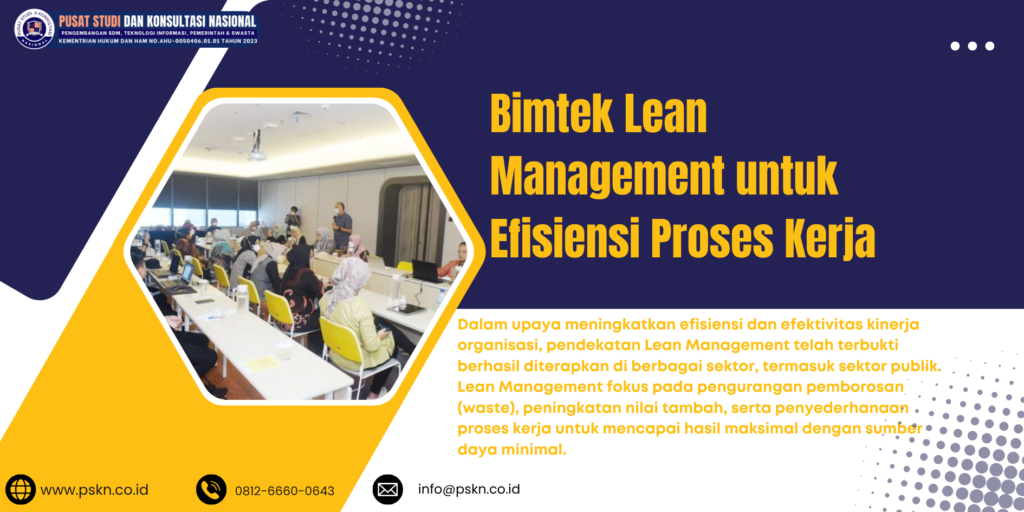 Bimtek Lean Management untuk Efisiensi Proses Kerja