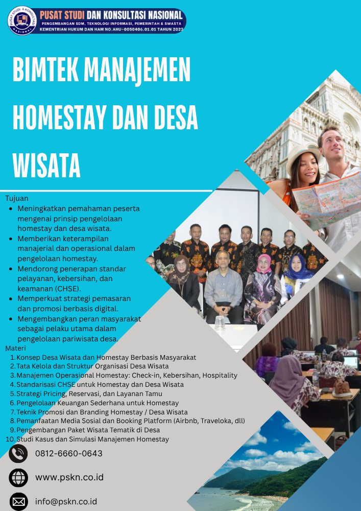 Bimtek Manajemen Homestay dan Desa Wisata
