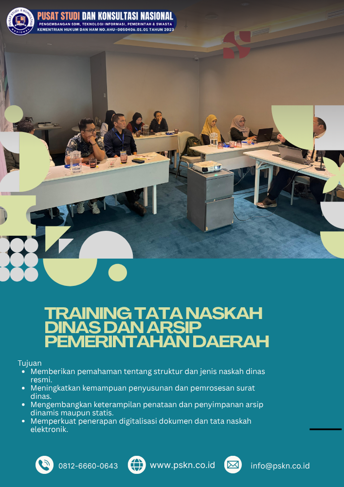 Training Tata Naskah Dinas dan Arsip Pemerintahan Daerah
