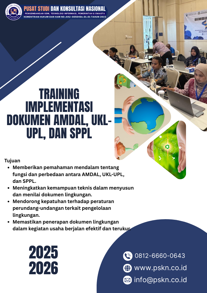 Training Implementasi Dokumen AMDAL, UKL-UPL, dan SPPL