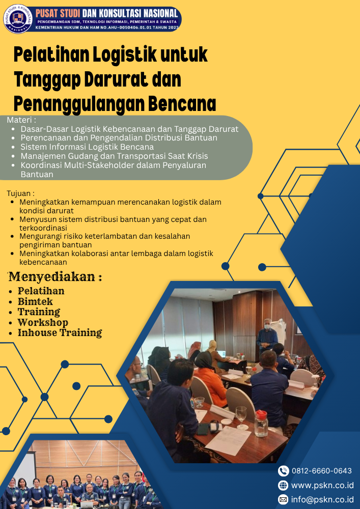 Pelatihan Logistik untuk Tanggap Darurat dan Penanggulangan Bencana