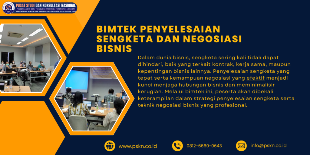 Bimtek Penyelesaian Sengketa dan Negosiasi Bisnis