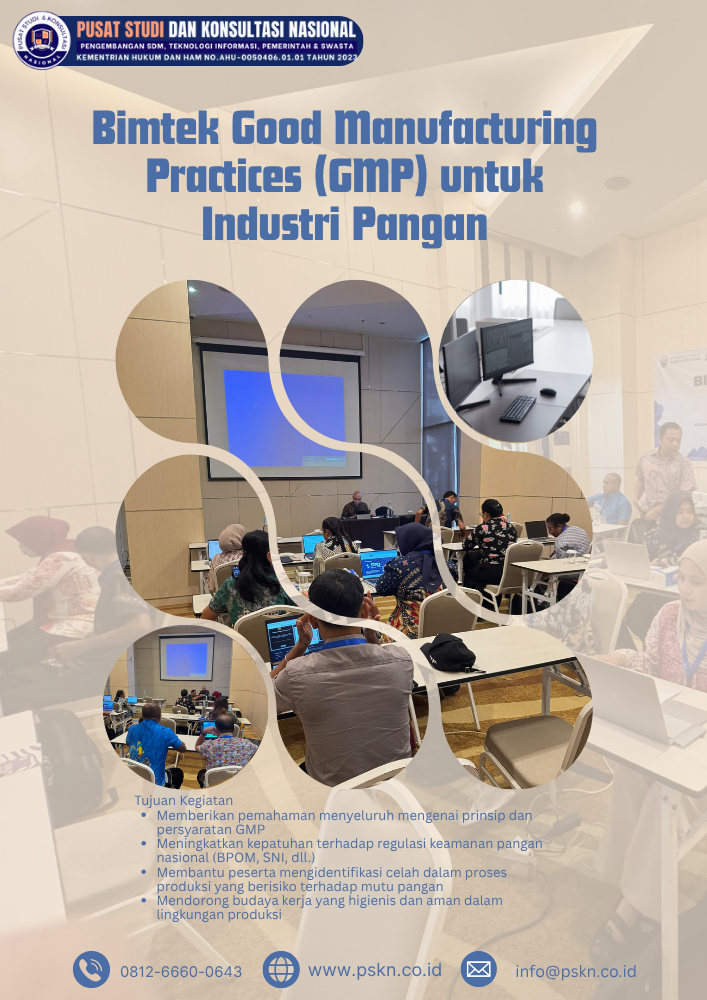 Bimtek Good Manufacturing Practices (GMP) untuk Industri Pangan