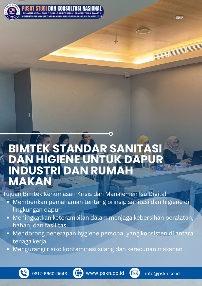 Bimtek Standar Sanitasi dan Higiene untuk Dapur Industri dan Rumah Makan