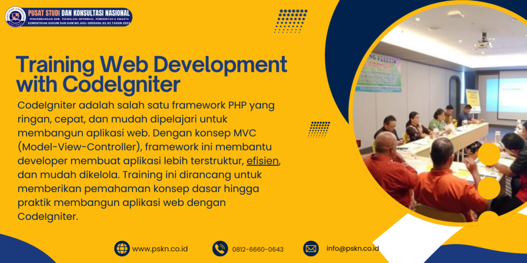 Training Web Development with Codelgniter