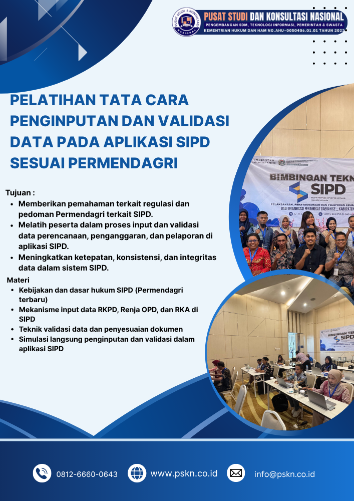 Pelatihan Tata Cara Penginputan dan Validasi Data pada Aplikasi SIPD Sesuai Permendagri