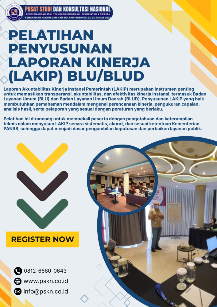 Pelatihan Penyusunan Laporan Kinerja (LAKIP) BLU/BLUD