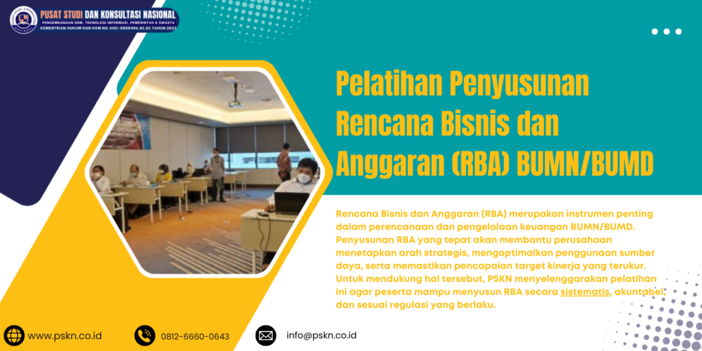 Pelatihan Penyusunan Rencana Bisnis dan Anggaran (RBA) BUMN/BUMD