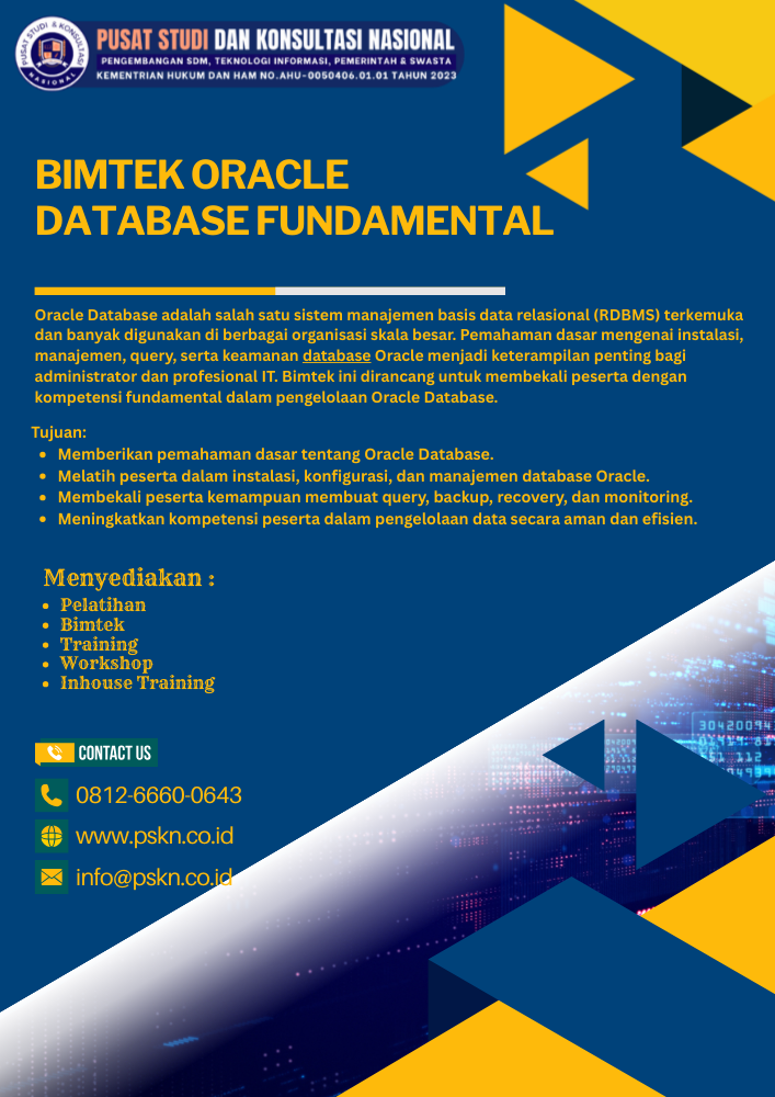 Bimtek Oracle Database Fundamental
