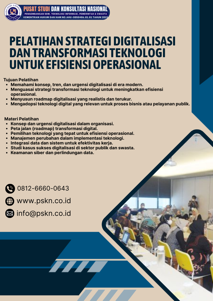 Pelatihan Strategi Digitalisasi dan Transformasi Teknologi untuk Efisiensi Operasional