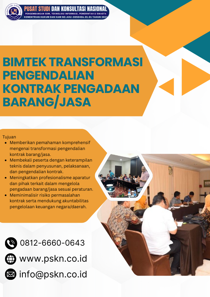 Bimtek Transformasi Pengendalian Kontrak Pengadaan Barang/Jasa