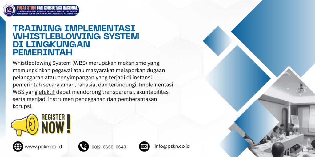 Training Implementasi Whistleblowing System di Lingkungan Pemerintah