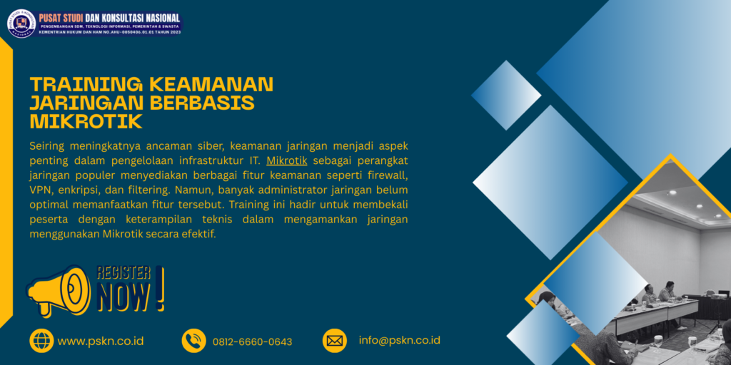 Training Keamanan Jaringan Berbasis Mikrotik